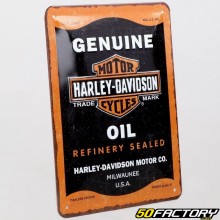 Harley Davidson Oil Emailleschild 15x20 cm