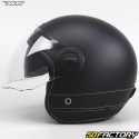 Casco jet Nox Heritage pelle nero opaco