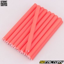 Cubiertas de radios reflectantes 10 cm Stunt Freaks Team Naranja (Pack de 18)