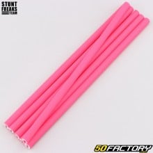 Cubiertas de radios reflectantes 15 cm Stunt Freaks Team rosa (Pack de 6)