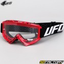 máscara de ciclismo mtb UFO Bullet pantalla clara roja
