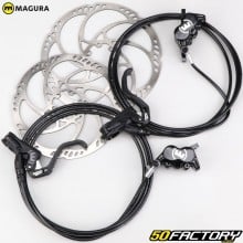 Complete front and rear bike brakes with brake discs Storm HC Magura MT5 Pro (1 finger lever)