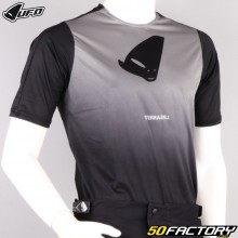Camisola de ciclismo BTT de manga curta UFO Terrain SV1 cinza e preto