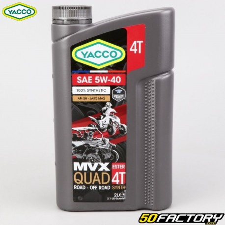 Yacco 4T 5W40 Motoröl MVX Quad 100% Synthese 2L