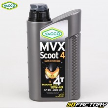 Aceite de motor XNUMXT XNUMXWXNUMX Yacco MVX Scoot XNUMX% sintético XNUMXL