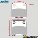 Pastilhas de freio orgânicas Piaggio MP3 125, 400, 500, X10, Bmw ... Polini