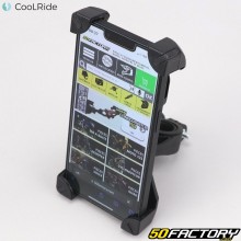 Smartphone e supporto GPS regolabile sul manubrio della bicicletta CooLRide