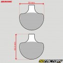 Pastiglie freno anteriori in metallo sinterizzato Harley Davidson XLH 883 Sportster, FLH 1340 83 ... Braking