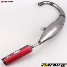 Escape Derbi Senda,  Gilera SMT,  RCR,  Aprilia SX ... Tecnigas XS Silenciador vermelho 2