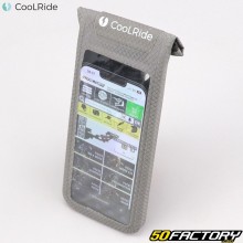 Smartphone and G SupportPS raincoat on CooL bicycle handlebarsRide