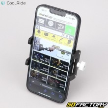 Smartphone e supporto GPS sul manubrio della bicicletta CooLRide