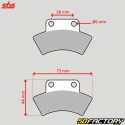 Organic brake pads Polaris Big Boss 250, Xplorer 300, Sportsman 400 ... SBS