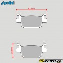 Pastilhas de freio traseiro orgânicas Honda Nes, Forza,  Swing, SH ... Polini