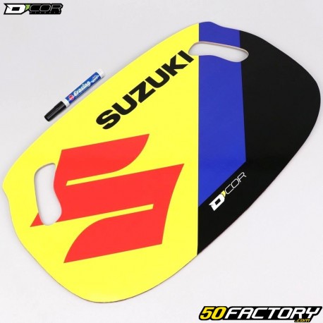 Plaque de panneautage suzuki jaune