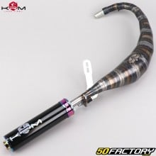 Exhaust pipe AM6 Minarelli KRM Pro Ride 50/70cc silencer Neo-chrome, holographic