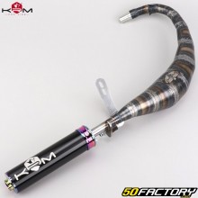 Terminale scarico AM6 Minarelli KRM Pro Ride Silenziatore 50/70cc nero Neo-cromo