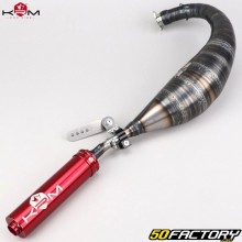 Exhaust pipe AM6 Minarelli KRM Pro Ride 100/115cc muffler full red