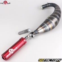 Terminale scarico Derbi KRM Pro Ride 96/100cc Silenziatore rosso