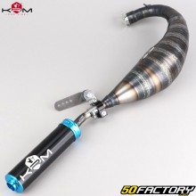 Exhaust pipe Derbi KRM Pro Ride 96/100cc turquoise silencer