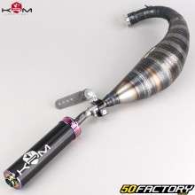 Exhaust pipe Derbi KRM Pro Ride 96/100cc Neo-chrome silencer, black