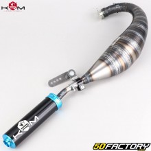 Tubo de escape Derbi KRM Pro Ride 100/115cc silenciador turquesa