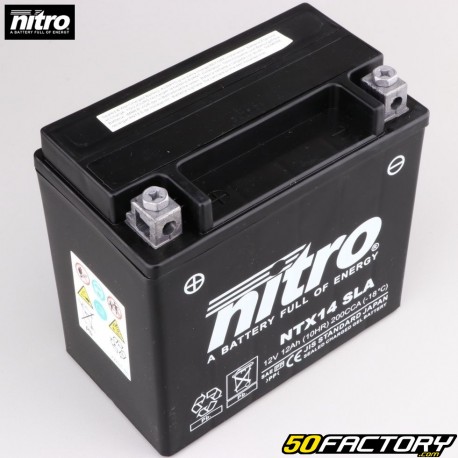 Batería Nitro NTX14-BS 12V 12Ah gel Gilera GP 800, Aprilia SRV, Italjet ...