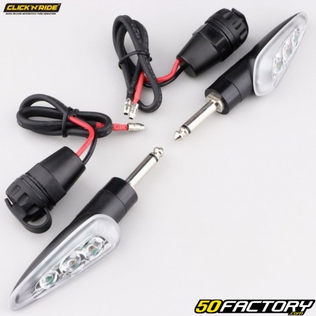 Blinker Click'n'Ride abnehmbar mit LED-Anzeigen (2er Packung)