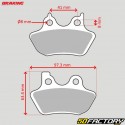 Pastillas de freno de metal sinterizado Harley Davidson XL 1200 S Deporte, Fat Boy 1450 ... Braking