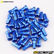 Porcas dos raios da roda Ø4 mm Moose Racing azuis anodizados (conjunto de 36)