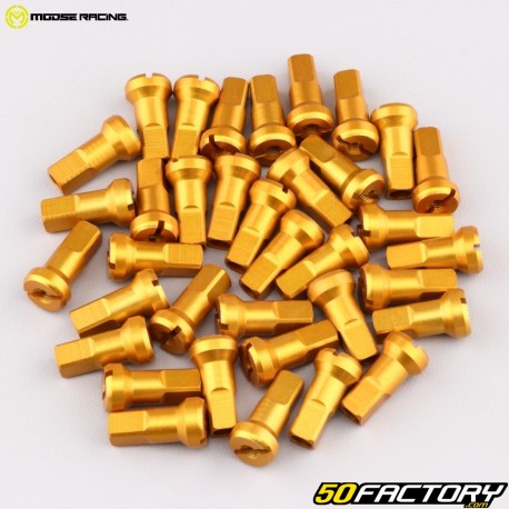 Wheel spoke nuts Ø4 mm Moose Racing anodized gold (set of 36)