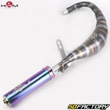 Exhaust pipe AM6 Minarelli KRM Pro Ride 50/70cc silencer Neo-chrome