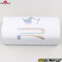 Guidon alu Ø28 mm KRM Pro Ride Patriot avec mousse blanche mat holographique