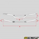 Handlebar cross aluminum Honda CRF 50 red Ø22 mm