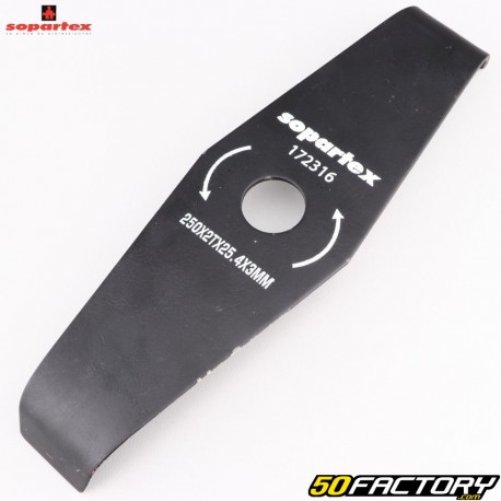 Lama decespugliatore per rovo 2 denti Ø250 mm (foro 25.4 mm, spessore 3 mm) Sopartex