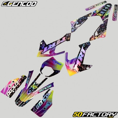 Kit decorativo Rieju  MRT 50 (desde 2022), MRT 125 (de 2021) Gencod Sol holográfico brilhante