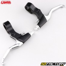 Alças de freio de bicicleta Lampa preto e cinza (alavancas de 3 dedos)