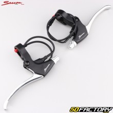Black and gray Saccon E-Bike bicycle brake handles