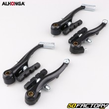 Vordere und hintere V-Brake-Bremssättel für Alhonga-Fahrrad, schwarz