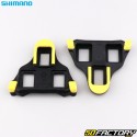 Cunhos SPD-SL para pedais automáticos de bicicleta Shimano SM-SH11 6° amarelos “estrada”