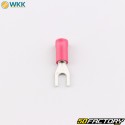 Terminales de pala aislados de 3.7 mm WKK rojo (paquete de 100)