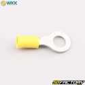 Terminais de ilhó isolados Ø8.4 mm WKK amarelo (lote de 100)