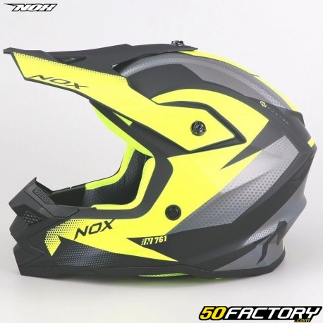 Helmet cross child Nox N761 Fusion black, fluorescent yellow, matt gray