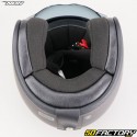 Casco jet Nox Next Traker nero opaco, marrone e arancione
