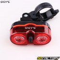 Illuminazione posteriore per bicicletta a LED Grey (8 funzioni) V2