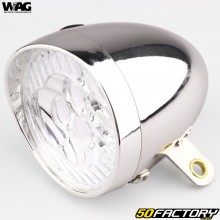 Fanale anteriore tondo 3 led Wag Bike Retro cromo