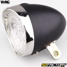 Fanale anteriore tondo 3 led Wag Bike Retro nero