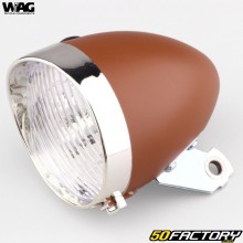 Fanale anteriore tondo 3 led Wag Bike Vintage marrone