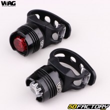 Wag Bike runde LED-Fahrradlichter vorne und hinten (2 Funktionen)