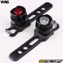 Luci per bicicletta a LED rotonde anteriori e posteriori Wag Bike (2 funzioni)