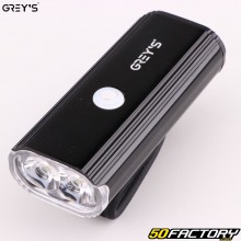 Luz recargable delantera para bicicleta con leds Grey's GR01 (8 funciones)